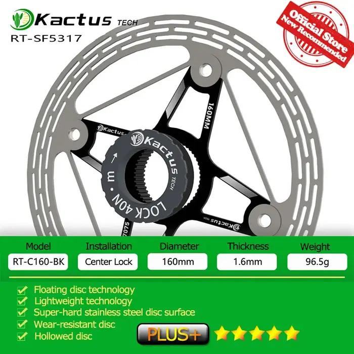 KACTUS – Rotor de frein à disque de vélo ultraléger, 140/160mm, verrouillage central épais, AL7505,