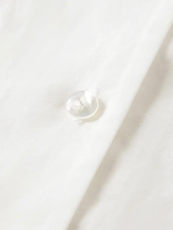 Chemisier à col marin brodé FSLE 2026 pour femme, manches courtes, style preppy boutonné, pour un lo
