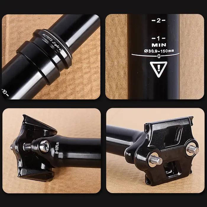 Tranz-x tige de selle compte-gouttes routage de câble interne 30.9mm levage hydraulique 150mm voyage