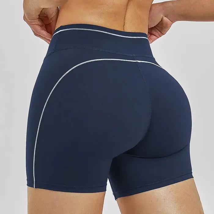 Shorts de sport taille haute à séchage rapide Ningyu pour femme, shorts de yoga push-up, shorts de c