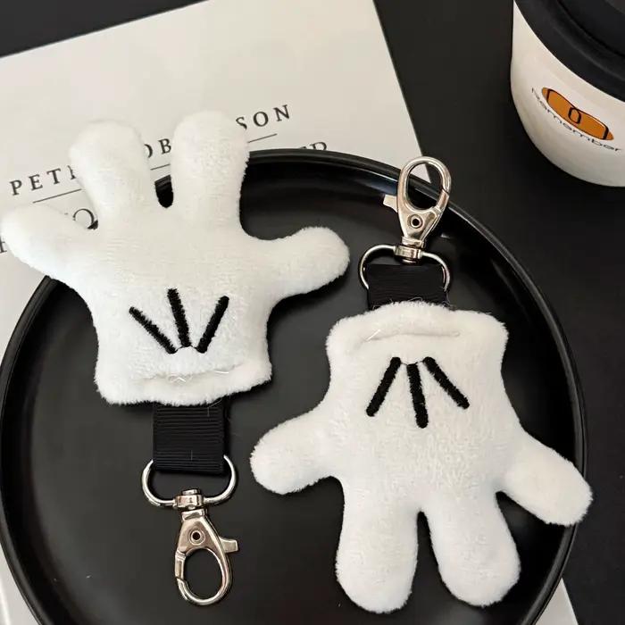 Pendentif gant en peluche créatif et merveilleux, 1/2 pièces, mignon, porte-clés, décoration de sac