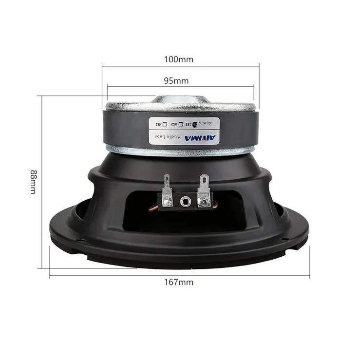 AIYIMA 1 pièce Subwoofer 6,5 pouces 4/8 Ohm 80W Super Bass Woofer Haut-parleur Home Cinéma pour Ence