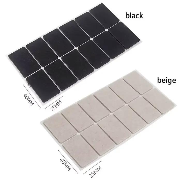 Coussinets de pieds de chaise en feutre, protection de sol, auto-adhésifs pour meubles, rectangulair