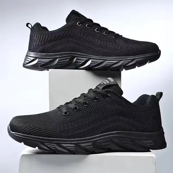 Chaussures sport homme maille respirante lacets baskets course jogging tennis marche taille 39-46