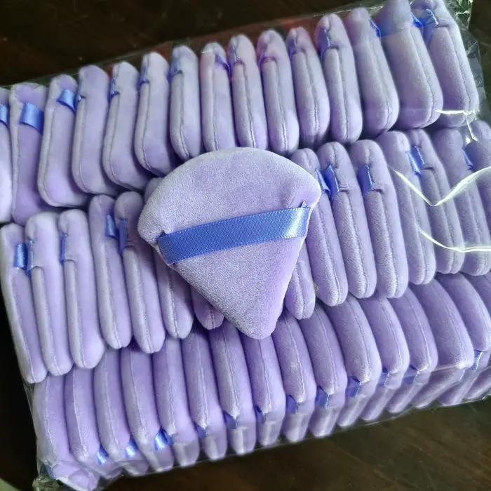 En gros 50 pièces Triangle poudre bouffée Mini visage maquillage éponge cosmétiques doux coton visag