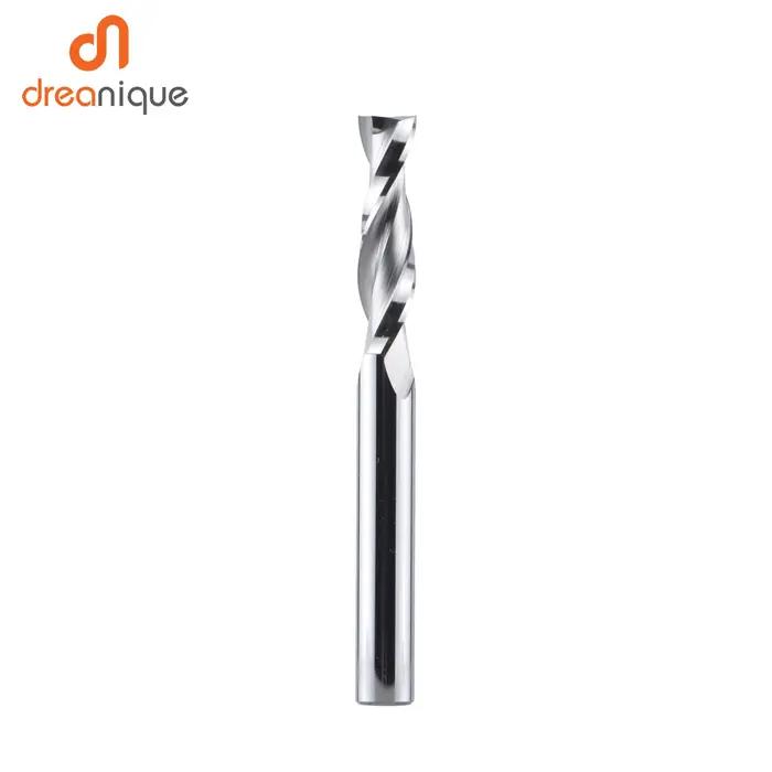 Dreanique-Fraise en carbure monobloc à 2 cannelures, fraise en bout en carbure, mèche de toupie en s
