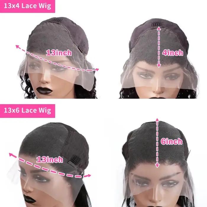40 42 pouces os droit perruques de cheveux humains 13x6 HD Transparent dentelle frontale perruques s