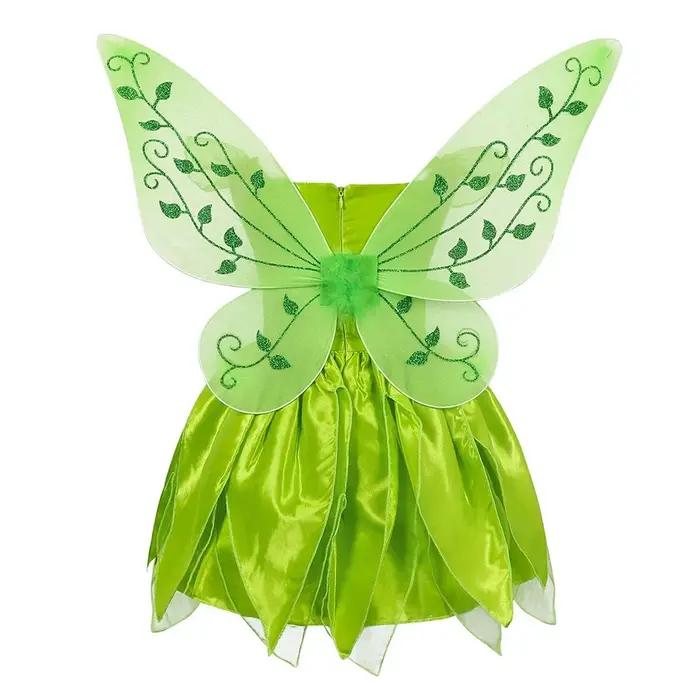 Robe de fée des fleurs pour filles, déguisement de princesse pour enfants avec ailes, costume de pri