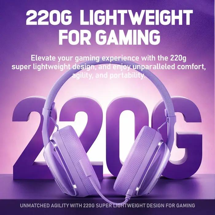 Picun-Casque de jeu sans fil G1 2.4GHz, son surround 3D, audio spatial, casque micro HD ENC pour jou