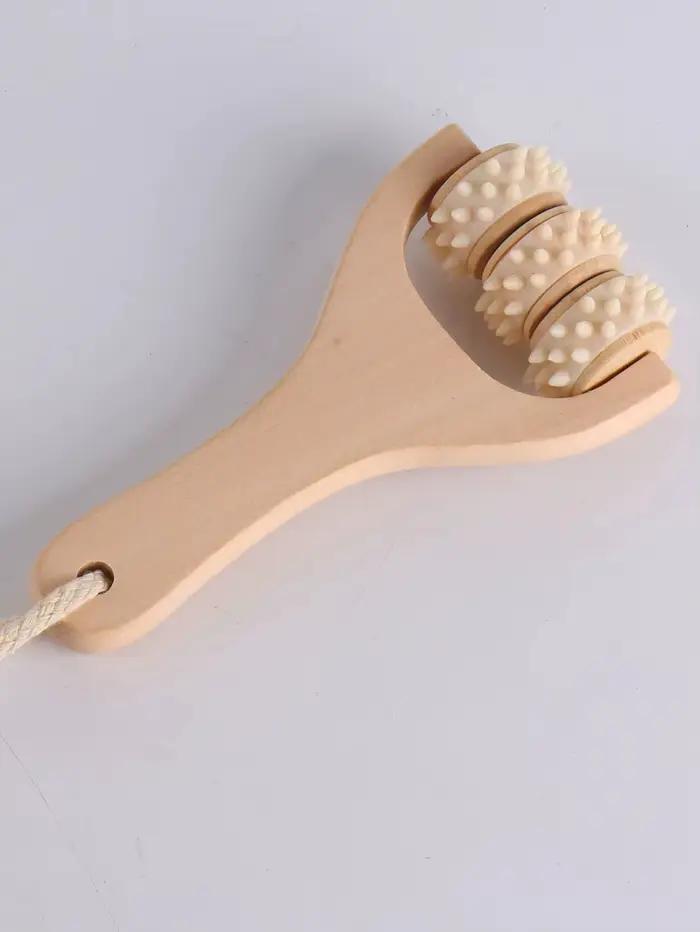 Rouleau en bois masseur thérapie corps masseur visage épaule cou main pousser roulant masseur corps