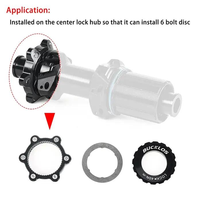 BUCKLOS – adaptateur de verrouillage central de vélo à 6 trous, Conversion de verrouillage central d