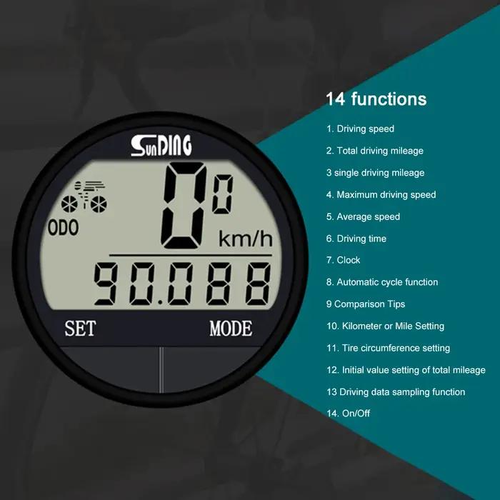Compteur de vitesse de vélo multifonctionnel avec écran, compteur kilométrique pour vélo de montagne, pour femmes et hommes
