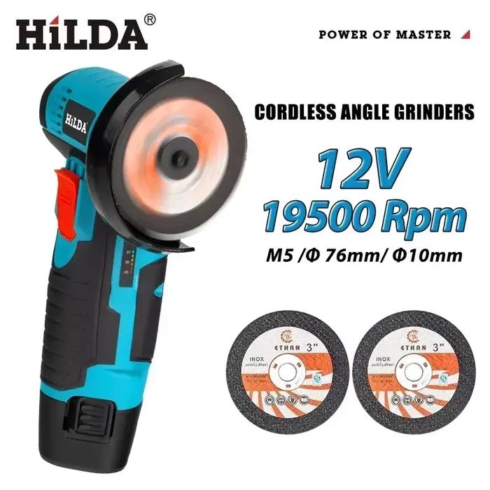 HiLDA 12V/3 Pouces Lithium Électrique Angle Grinder Mini Petit Ménage De Poche Machine De Découpe Po