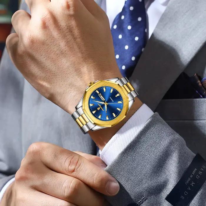 POEDAGAR-Montre-bracelet de luxe en acier inoxydable pour homme, étanche, Shoous, semaine, date, mod