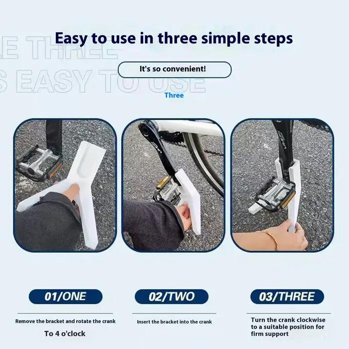 Béquille de vélo VTT support de béquille arrière pour vélos de montagne et de route 26 pouces support de pédale de vélo robuste pour cyclistes aventureux occasions spéciales