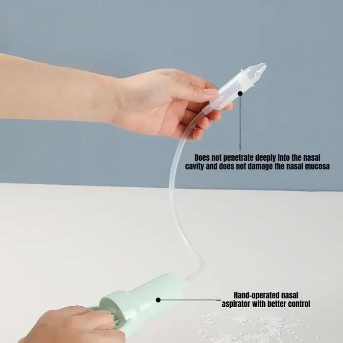 Aspirateur nasal pour bébé, pompe manuelle puissante, nettoyeur de nez sûr et confortable pour les n