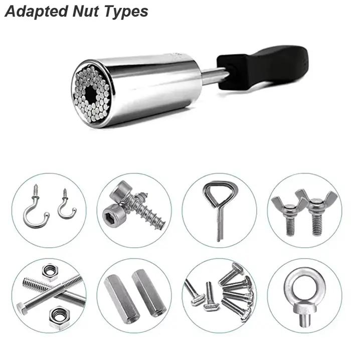 Clé à cliquet à douille universelle, adaptateur de perceuse d'angle, fixation d'extension de pilote,