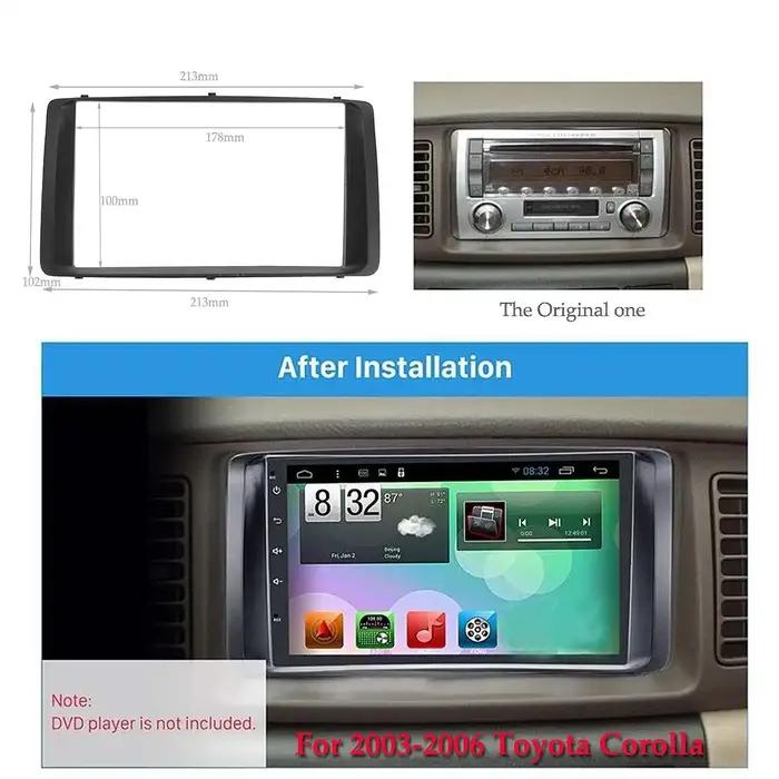 Pour Toyota Corolla 2003 2004 2005 2006 2 Din voiture stéréo Radio Audio tableau de bord DVD CD Fasc