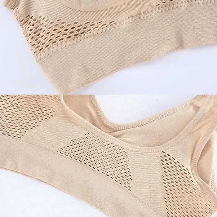Soutien-gorge de sport sans coutures pour femmes - Maille respirante et antichoc taille 6XL