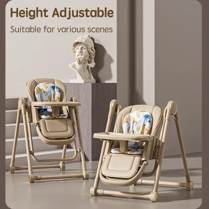 PANGDUBE Chaise haute 2 en 1 pour bébé, siège d'alimentation convertible à bascule avec roulettes, d
