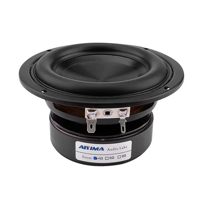 AIYIMA 1 pièce Haut-parleur Subwoofer 4 pouces 100W 4/8 Ohm Super Woofer Haut-parleur de son BASS Ét