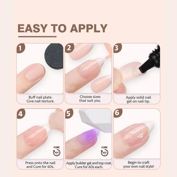 150 pièces 6 couleurs faux ongles multi-tailles faux ongles presse sur ongles acryliques amande fran