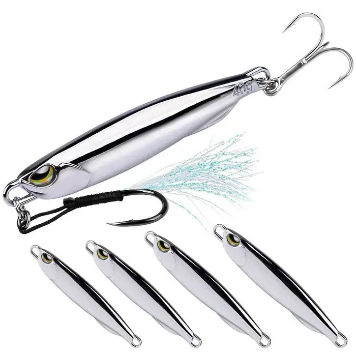 Appât de gabarit en métal 15g 20g 30g 40g maquereau artificiel dur leurre de poisson coulant loin co