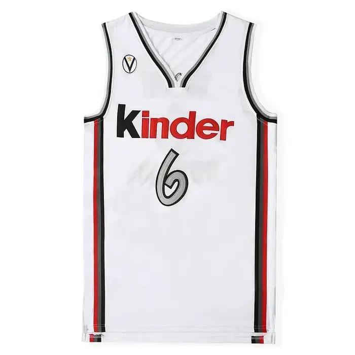 Maillot de Basket Italie 6 Manu Ginobili Bologna - Taille S à 2XL Homme