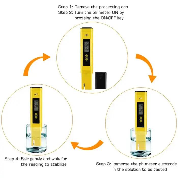 PH mètre 0.01 haute précision pour testeur de qualité de l'eau avec plage de mesure 0-14 adapté à la