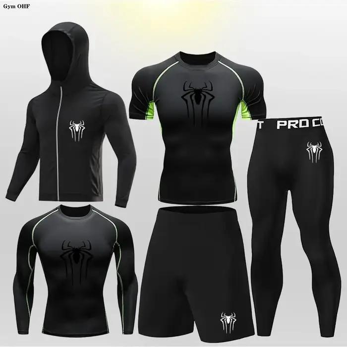 Ensemble de boxe MMA pour enfants, maillot de compression, course à pied, jogging, entraînement, her