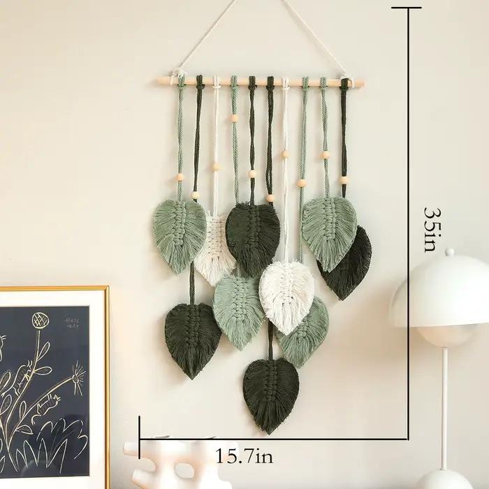 Lot de tentures bohémiennes tissées à la main, 2 pièces, décorations murales pour chambre à coucher,
