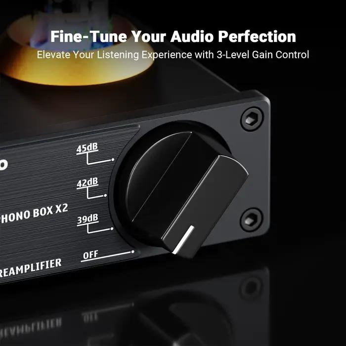 Préamplificateur phono Fosi Audio pour tourne-disque, préamplificateur stéréo mini HiFi à tubes à vi