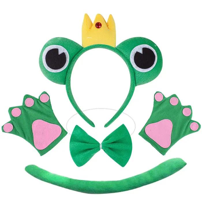 Robes de princesse grenouille verte scintillante pour petites filles, déguisement d'anniversaire pou