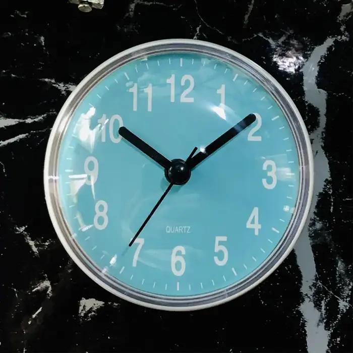 Mini ventouse horloge murale salle de bain Anti-buée étanche 7cm cuisine toilette salon étanche peti