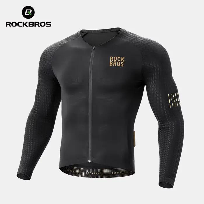 ROCKBROS – Maillot de cyclisme en polaire thermique, ensemble de cyclisme, veste et pantalon à brete