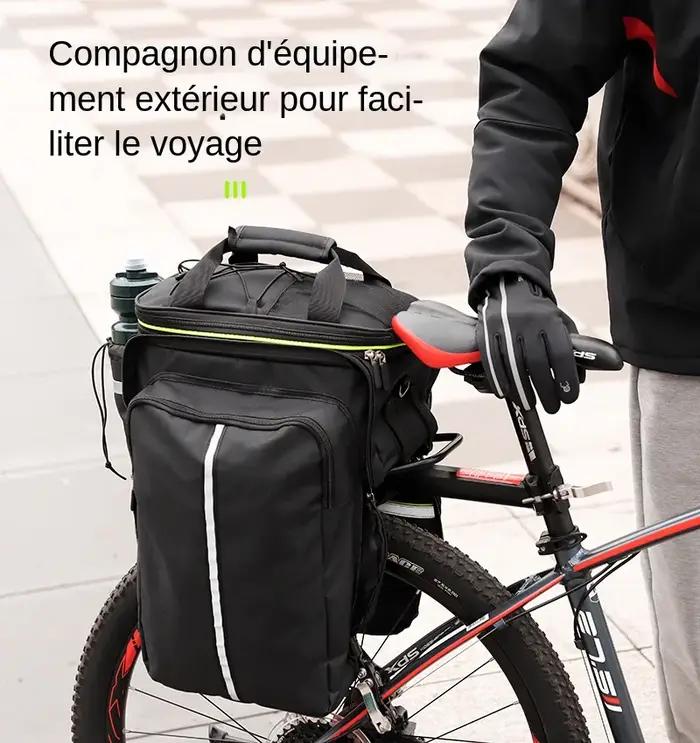 Sac de coffre de vélo étanche 3 en 1 West Biking pour randonnées et voyages de grande capacité polyvalent porte-bagages de toit et sacoches de siège