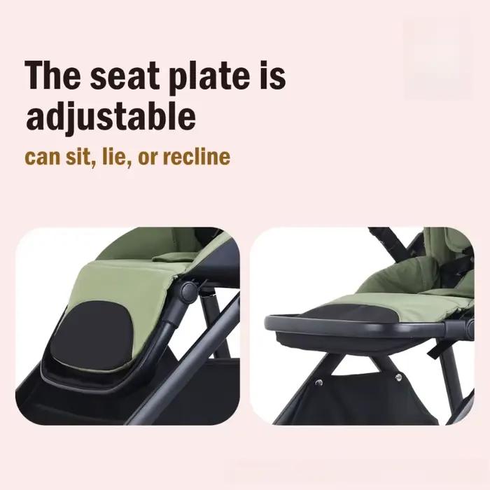 2025 nouvelle poussette bébé C15 légère et facile à plier poussette bébé avec quatre roues absorbant