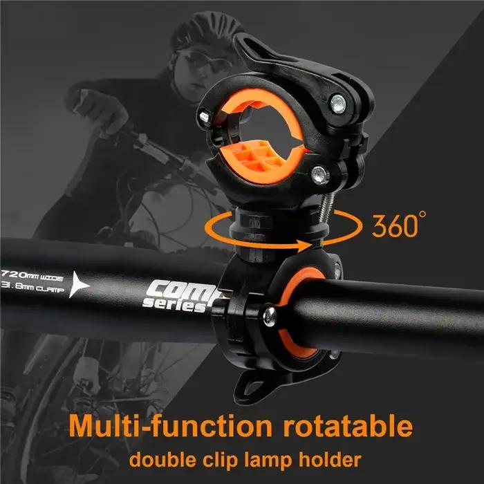 WEST BIKING-Support de lampe de vélo rotatif multifonctionnel et résistant à 360 degrés, accessoires