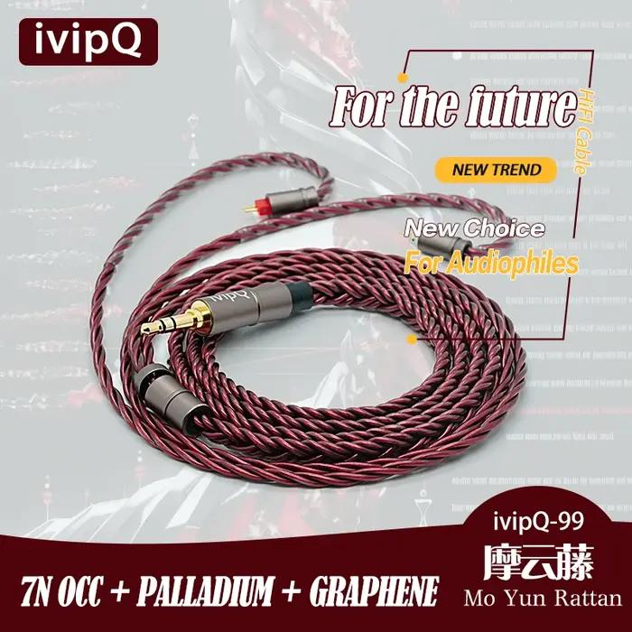Câble haut de gamme ivipQ-99 importé du Japon, 6 cœurs, Litz haute pureté 7N OCC, palladium, graphèn