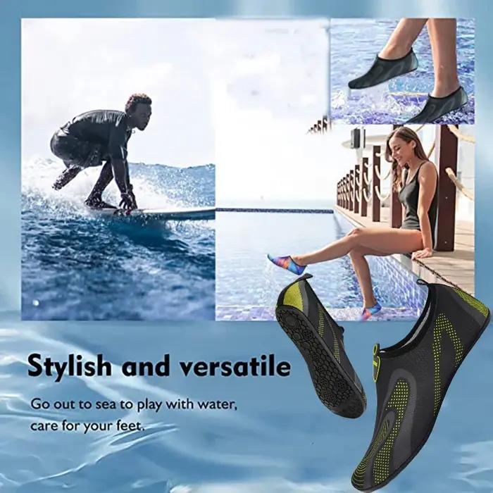 Chaussures de sports nautiques pieds nus chaussettes de yoga aquatique à séchage rapide à enfiler po
