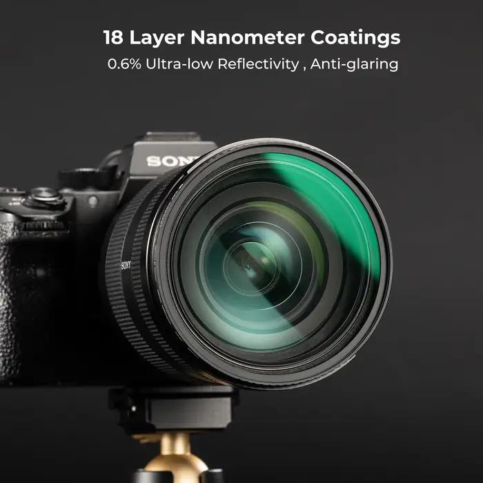 K&F CONCEPT Nouveau filtre Pro Mist blanc, filtre à effet cinématique avec 18 couches multicouches p