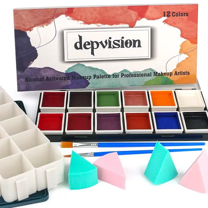 Depvision – peinture pour le visage activée par l'alcool, maquillage SFX, 12 couleurs pour effets sp