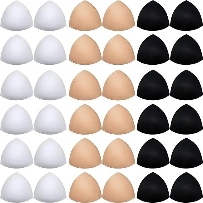 2/12 pièces coussinets de soutien-gorge éponge douce femmes Triangle soutien-gorge Pad sport Bikini