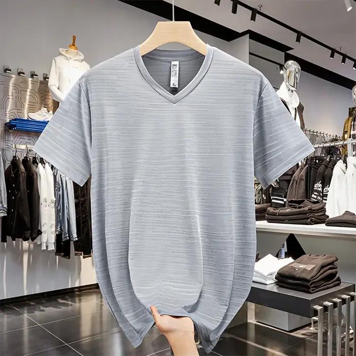 T-Shirt à Manches Courtes et Col en V pour Homme, Vêtement de dehors, Grande Taille, 10XL, 9XL, 8XL,