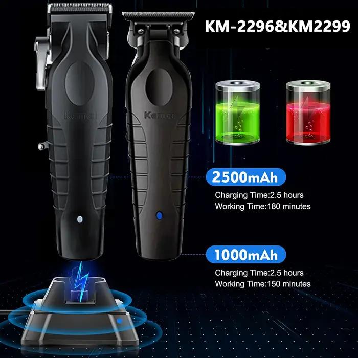 Kemei KM-2296 KM-2299 KM-1102 Kit de tondeuse à cheveux professionnelle rasoir électrique Machine de