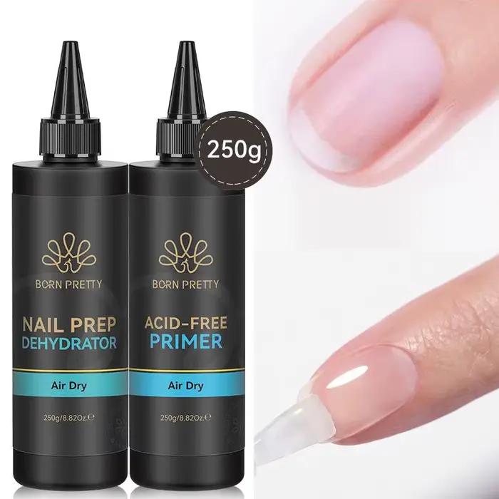 BORN PRTTY 250g déshydrateur de préparation d'ongles sans acide Gel de renfort sec à l'air Super adhésif décor de bijoux