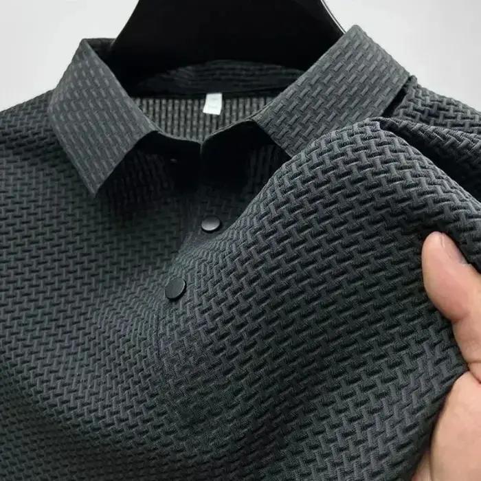 T-shirt homme soie glacée manches courtes frais respirant décontracté professionnel haut absorbant sueur