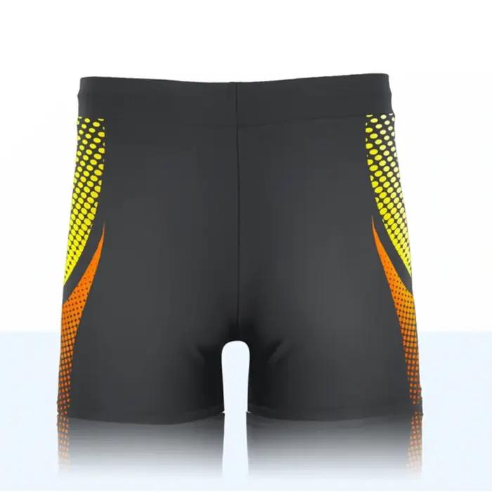 Short de bain homme imprimé géométrique - Maillot de bain été séchage rapide avec cordon - Taille européenne