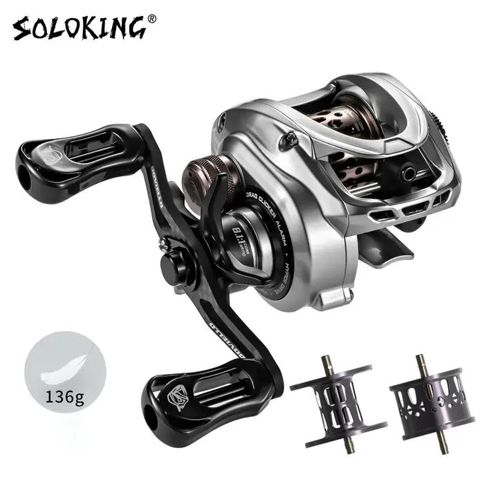 SOLOKING – moulinet de pêche Baitcasting Acura ultraléger 136g, Ratio d'engrenage 7.1/8.1, 11 + 1BB,