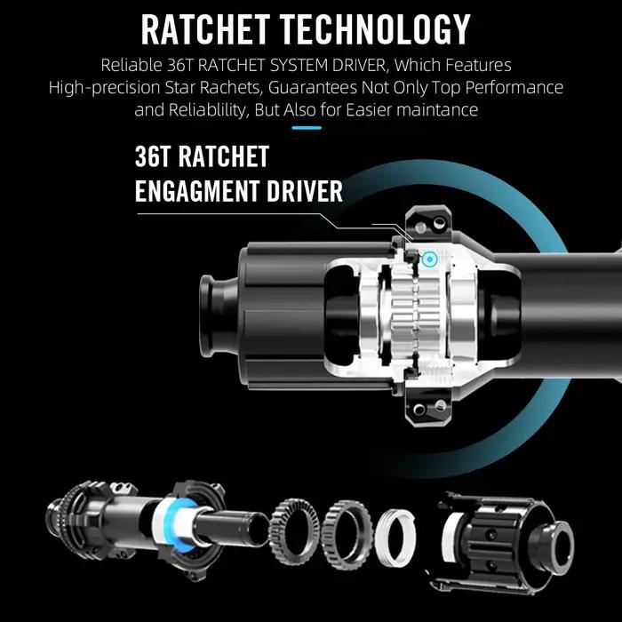 RYET moyeux de vélo de route SuperLight 245g 36T Rachet Centerlock roulement en céramique frein à di